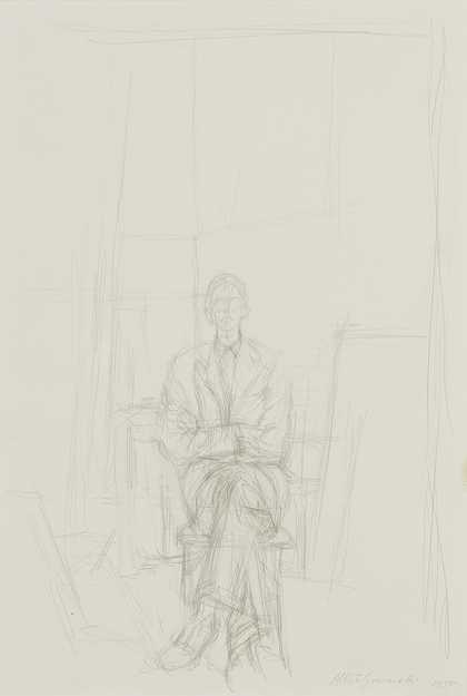 Alberto Giacometti, David – Full Length, 1955, pencil on paper, 55.2 x 37.5 cm