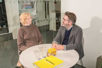 Olafur Eliasson and Lily Cole at Tate Modern, December 2018 Photo © Alexander Coggin