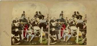 Stereoscopic photo of Alfred Silvester's National Sports, The Race-course 1 1858