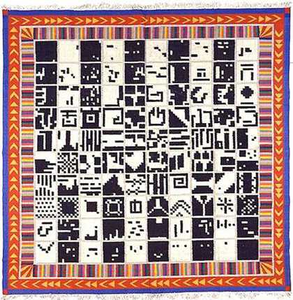 Alighiero Boetti Alternando da uno a cento e viceversa 1993 