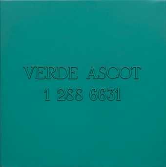 Alighiero Boetti Verde Ascot 1 288 6631 c.1968