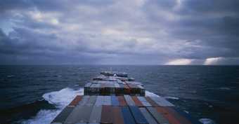 Allan Sekula Panorama. Mid-Atlantic, November 1993, from Fish Story 1989–1995