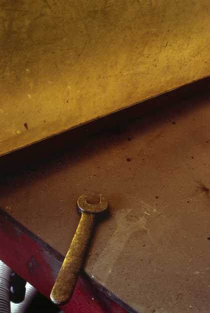 Allan Sekula Welder’s Booth in Bankrupt Todd Shipyard. Two Years After Closing. Los Angeles Harbor. San Pedro, California. July 1991, from Fish Story 1989–1995