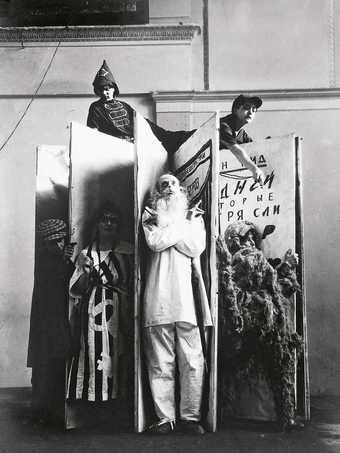 Varvara Stepanova Designs for the performance of An Evening of the Book photographed by Alexander Rodchenko 1924