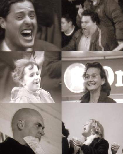 Stills from Dryden Goodwin's film Wait, Art Now Tate Britain 2002