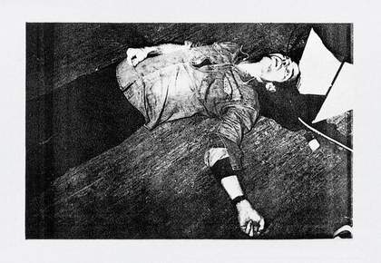 Andreas Baader photographic model for Man Shot Down 