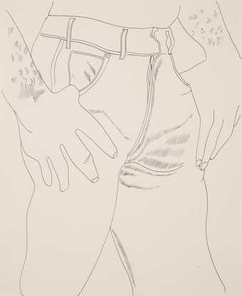 Andy Warhol, Male Torso, 1956, ink on paper, 42.5 x 34.5 cm