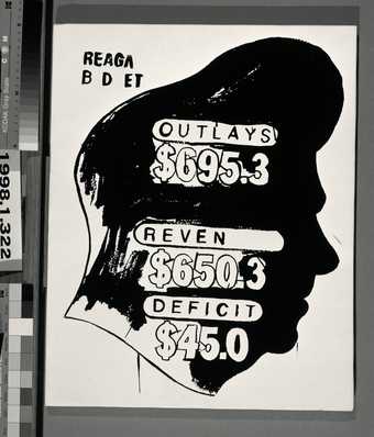 Silkscreen artwork of Ronald Reagan's head