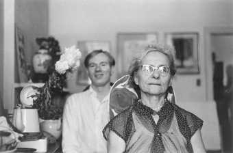 Andy Warhol with his mother, Julia Warhola, in 1958, photographed by Duane Michals