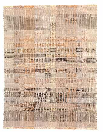 Anni Albers, Development in Rose I, 1952, linen, 57.2 x 43.8 cm - The Josef and Anni Albers Foundation