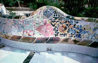 Antoni Gaudi Benches in Parque Guell Barcelona 1900 to 1914