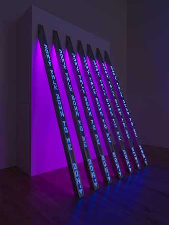 Image of Jenny Holzer's Blue Purple Tilt