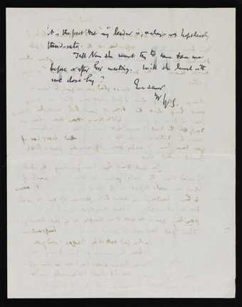 Letter from Walter Sickert to Nan Hudson page 3