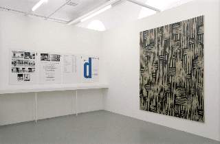 Archive in Motion, 2005, showing Friederike Feldmann, Happy Birthday 2005 (acrylic on canvas) referring to documenta 1