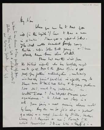 Letter from Walter Sickert to Nan Hudson