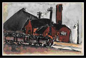 Josef Herman, untitled coal trucks in Tate Archive