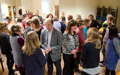 People gathered at the first Archives and Access project training and practice sharing workshop in Wales