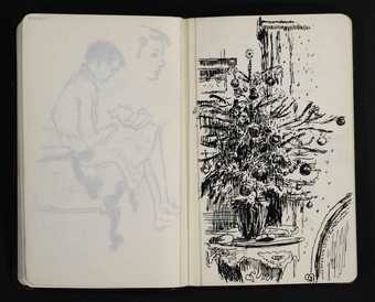 Sketch of a decorated Christmas tree by James Boswell Tate Archive
