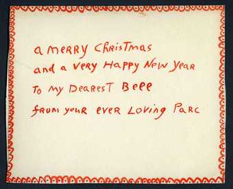 Christmas card from Cecil Collins to Elizabeth Collins Tate Archive