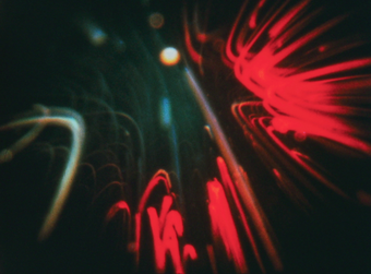 Film still showing an abstract form