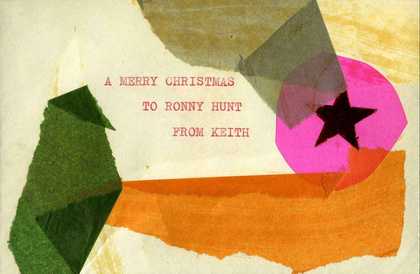 Unsent envelope decorated with a collage created by Keith Vaughan Tate Archive