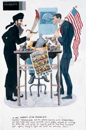 Art Spiegelman Drawing for In the Shadow of No Towers 2004