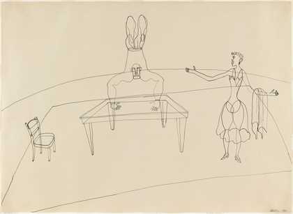Alexander Calder, Untitled, 1932, drawing of circus