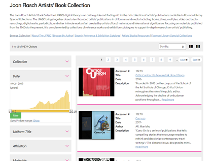 Artist book collections