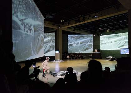 Cecilia Bengolea and François Chaignaud performance as part of Charles Atlas and Collaborators,  BMW Tate Live, The Tanks