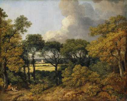 Thomas Gainsborough, Wooded Landscape with a Peasant Resting, c.1747