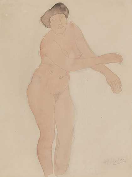 Auguste Rodin’s watercolour and pencil drawing of a woman, acquired by Louise Bourgeois some time before 1939