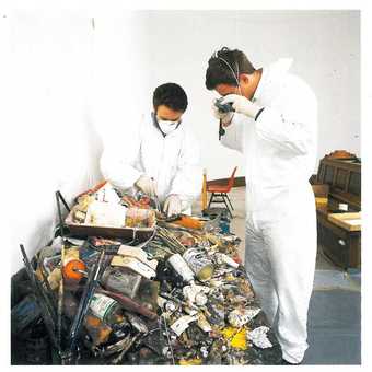 Lost Art: Francis Bacon - Employees of Dublin’s Hugh Lane Gallery inspect the Francis Bacon studio materials