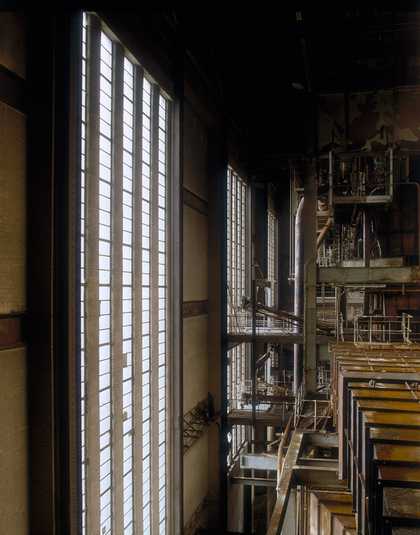 Interior view of Bankside Power Station before plant removal, 1994