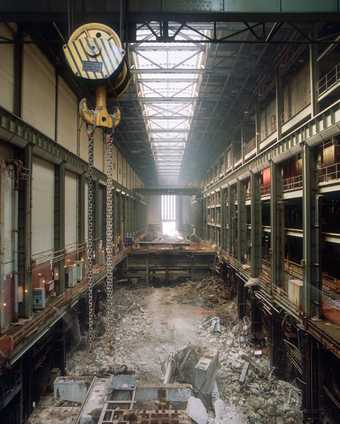 Interior of Bankside Power Station during plant removal, 1995