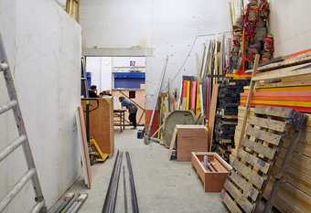 Phyllida Barlow and her work in her south London studio in November 2013