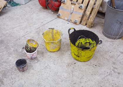Phyllida Barlow's south London studio in November 2013