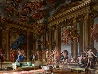 View of the Heaven Room in Burghley House, Cambridgeshire, painted by Antonio Verrio, 1697–9