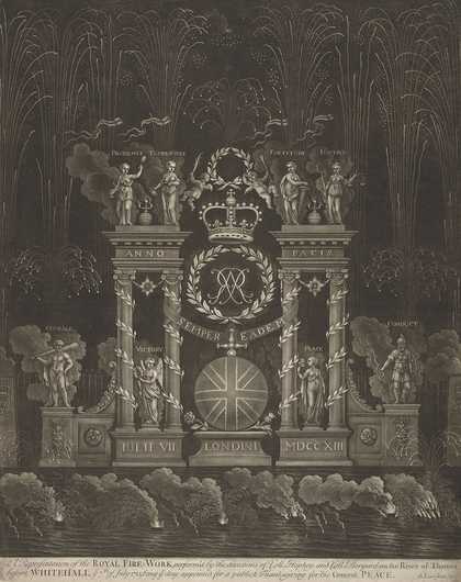 Bernard Lens A representation of the Royal Fire-work perform’d by the directions of Coll. 