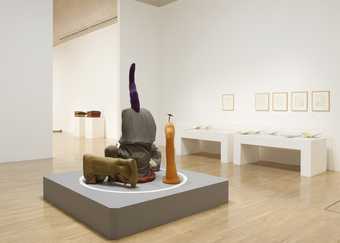 Barry Flanagan installation shot with fabric sculptures