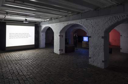 an installation of Tony Coke works