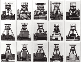Bernd and Hilla Becher Winding towers Germany, Belgium, France, 1965-98 each 40 x 30 cm
