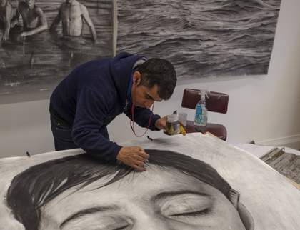 Artist at work