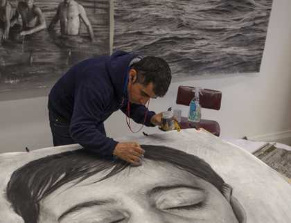 Artist at work