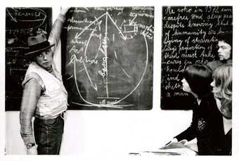Joseph Beuys performing Information Action, Tate Gallery, 26 February 1972