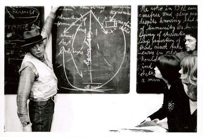 Joseph Beuys performing Information Action, Tate Gallery, 26 February 1972