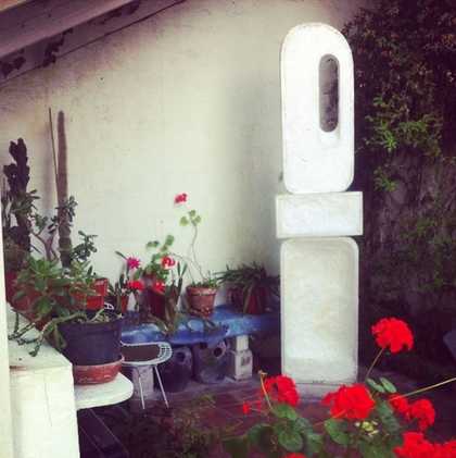 Sculpture in Barbara Hepworth's Trewyn studio in St Ives