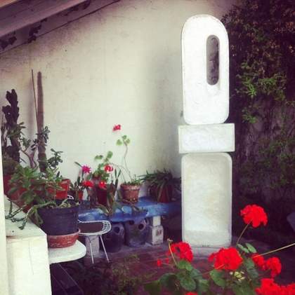 Sculpture in Barbara Hepworth's Trewyn studio in St Ives 