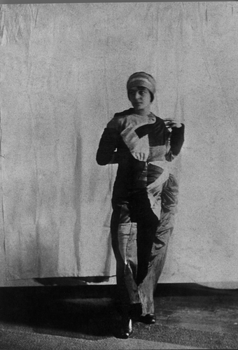 Sonia Delaunay in Simultaneous dress, c1913