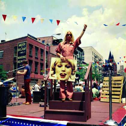 Natalia LL at a LGBT demonstration in New York in 1977