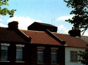 A row of three terrace houses